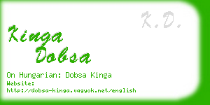 kinga dobsa business card